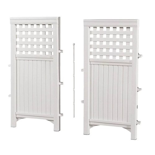 4 Panel Air Conditioner Trash Outdoor Patio Privacy Screen Enclosure Can Fence - Picture 6 of 9