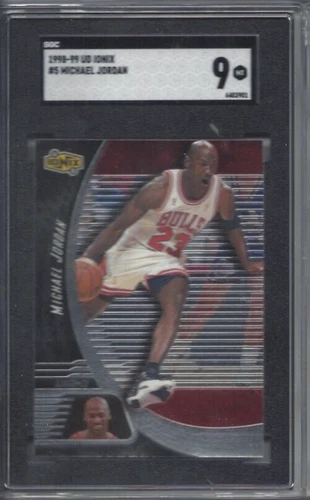 1998 UD Ionix basketball card #5 Michael Jordan Chicago Bulls graded SGC 9