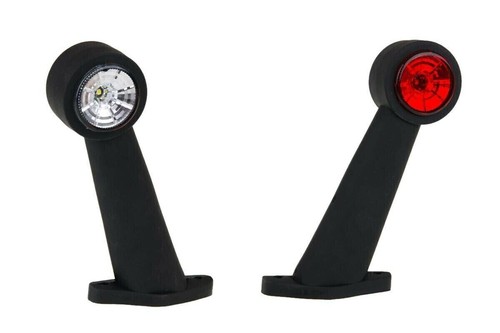NEAR SIDE RED WHITE LED STALK MARKER LIGHTS FOR TRAILERS IFOR WILLIAMS - Picture 3 of 8
