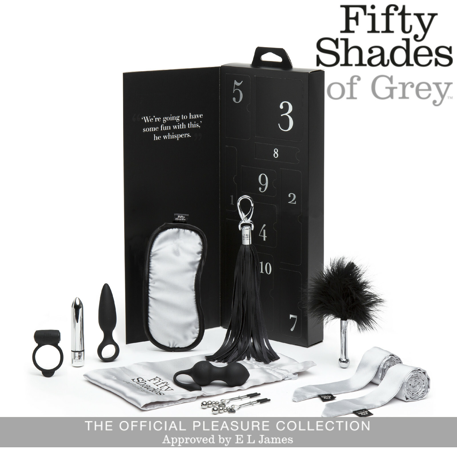 Fifty Shades of Grey Calendario Set Sex Toy in Silicone e Accessori BDSM Soft