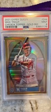 2021 Gypsy Queen MIKE TROUT #244  Gold Refractor 20/50 PSA 9 MINT POP 7!