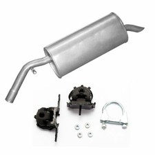Endschalldämpfer Auspuff für Peugeot 207 1.4i 16V 90PS ab 2006 + Anbausatz