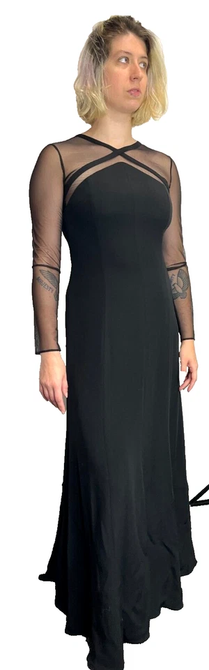 Vestido formal negro largo Armani Collezioni talla 10 Foto 3 de 4