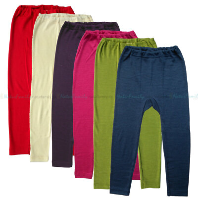 Cosilana Kinder Leggings Wolle Seide kbT Unterhose Lang, Bio Öko Wool Silk Pants