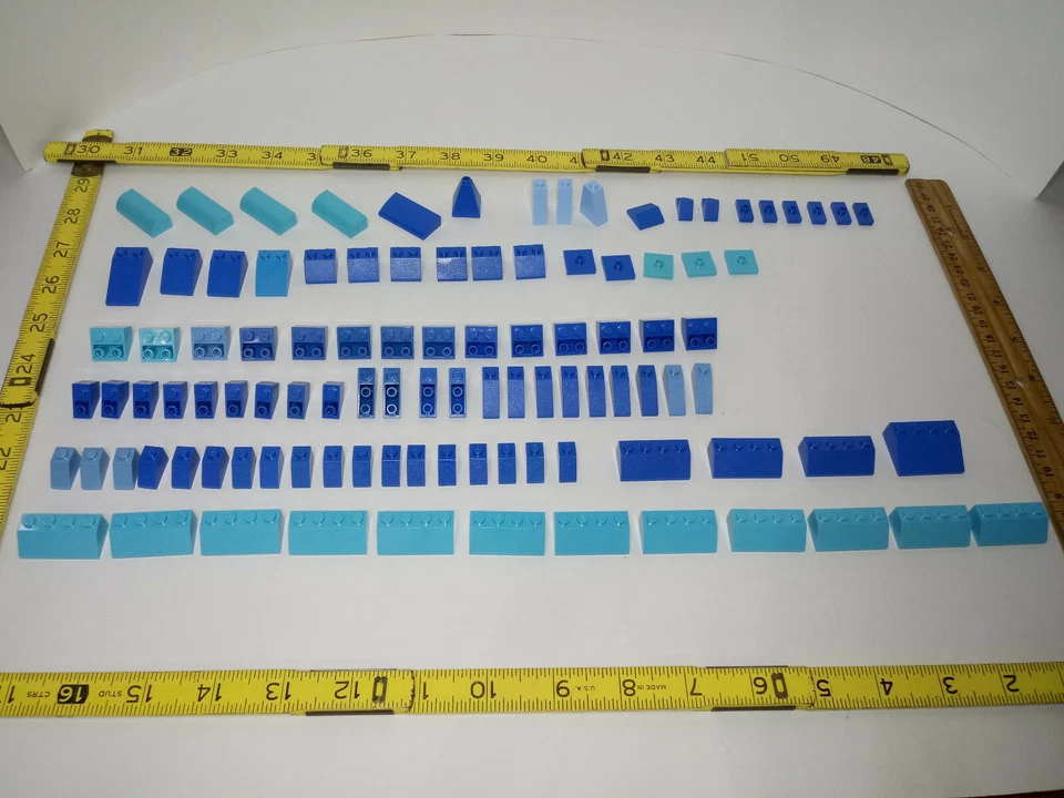 Over 100 piece Genuine Lego Shades Blue waterfall Roof slopes jumpers Beach MOC - Image 4 of 4