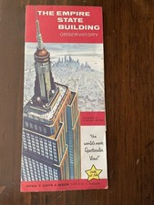 Brochure ancienne "The Empire State Building Observatory" avec carte panoramique