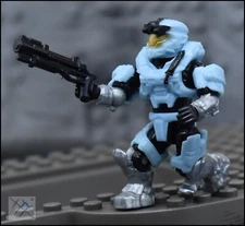 HALO MEGA BLOKS UNSC BLUE SPARTAN OPERATOR FIGURE FRM20 FAITHFUL FALLEN BATTLE