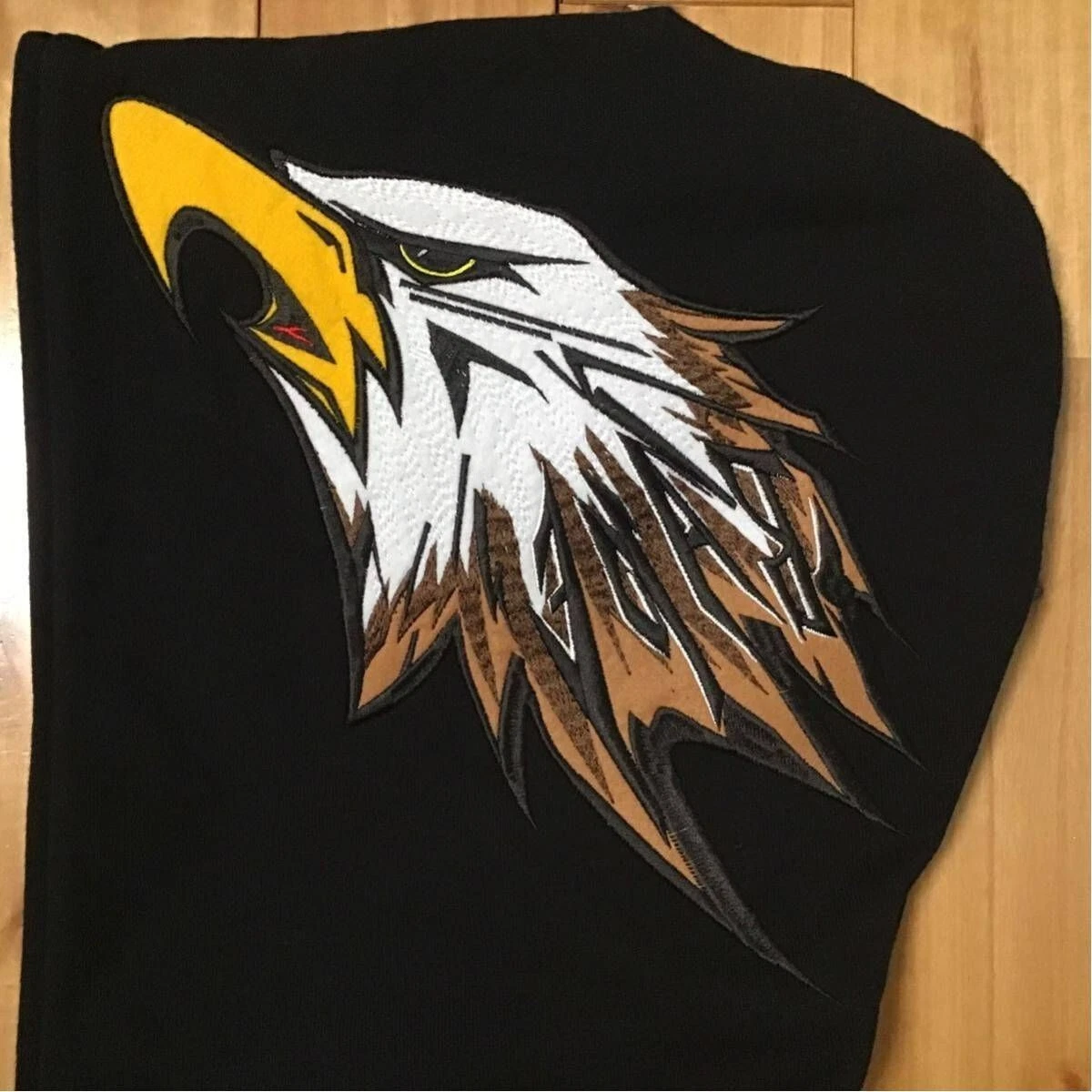 A BATHING APE (BAPE) BAPE EAGLE FULL ZIP HOODIE nero A Bathing Ape taglia M Eagle Parka USATOone