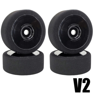 NHX RC V2 1/8 Alpha SH35 Foam Tires/Wheels 104mm (4) Speed Drag Bash -Black
