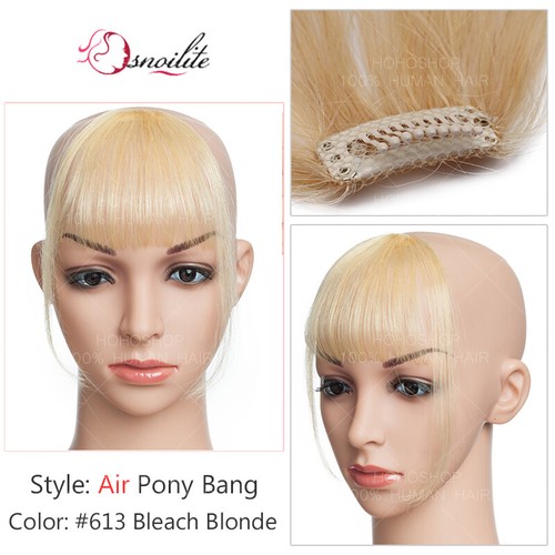 CLEARANCE Thick Bangs Clip In Remy Human Hair Extensions Air Fringe Hairpiece LC - Picture 27 of 36