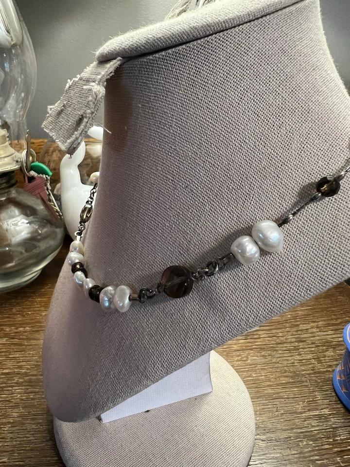 Collar de perlas y amatista retiradas plata de ley-Silpada.16 pulgadas Foto 3 de 4