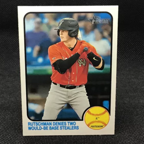 ADLEY RUTSCHMAN 2022 Topps Heritage Minor League RC #108 TIDES/ORIOLES 