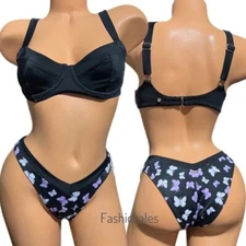Victorias Secret Swim Set Wicked Push Up No Pad Bikini Top 34C & Bottom Medium