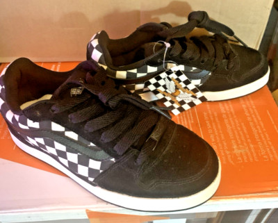 Rare! BRAND NEW  Vans Bucky Lasek 3 Black & Checker Skate Shoes-Boys US Size 4.5