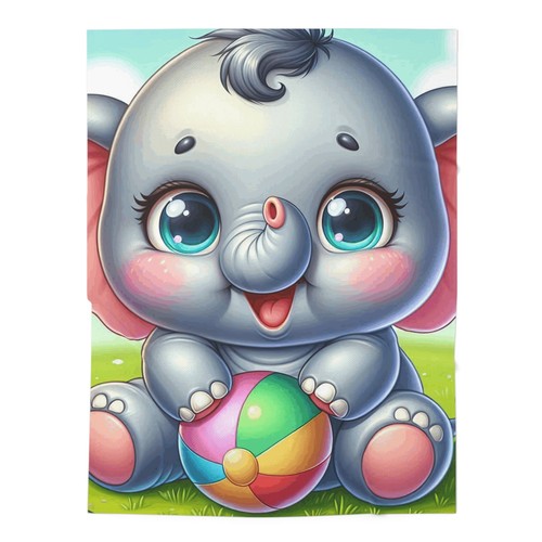 Baby Toddler Blanket Adorable Baby Elephant Design 4, 30x40 Gift Everyday