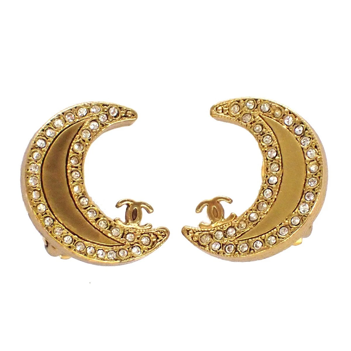 Chanel moon earrings clearance