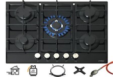 Phénix PG-701T Montage Cuisinière à Gaz Plaque Cuisson 70 CM 5 Plaques Verre