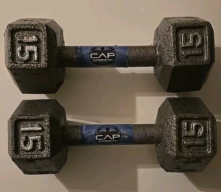 Cap Strength 2 15 Lb Iron Hex Dumbells