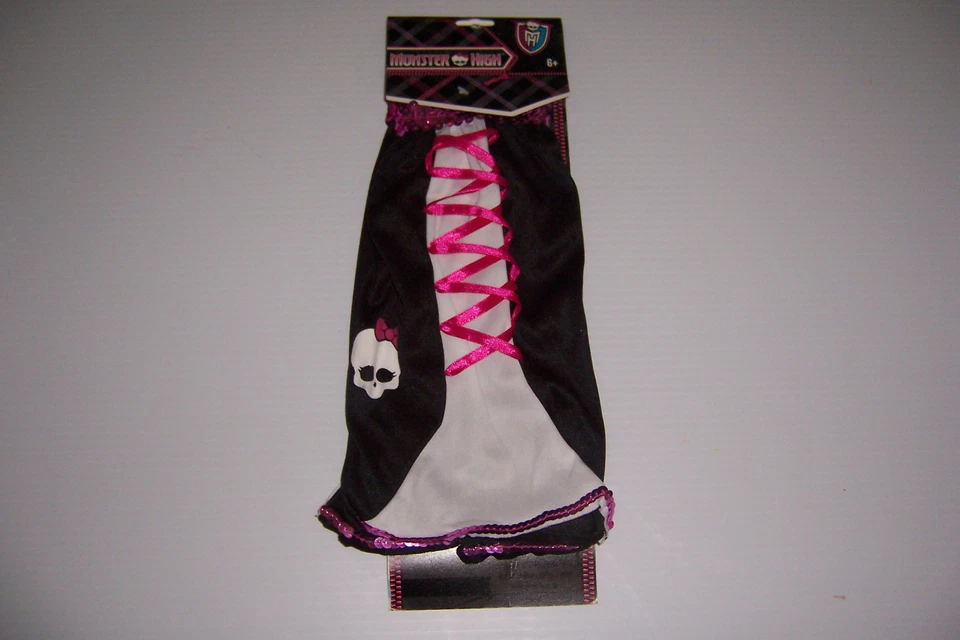 CALENTADORES DE PIERNAS MONSTER HIGH MACABROS NIÑAS JUEGO DE SIMULACIÓN ACCESORIO DE DISFRAZ ¡NUEVO CON ETIQUETAS! Foto 2 de 3