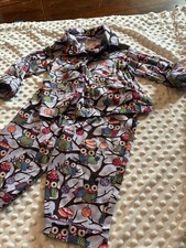 Nick Nora Winter Owl Pajama Set Purple Flannel Sleep Toddler 18 M