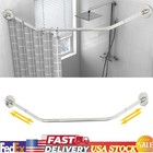 Corner Shower Curtain Rod Adjustable Stainless Steel Curved Shaped Rack Bathroom
