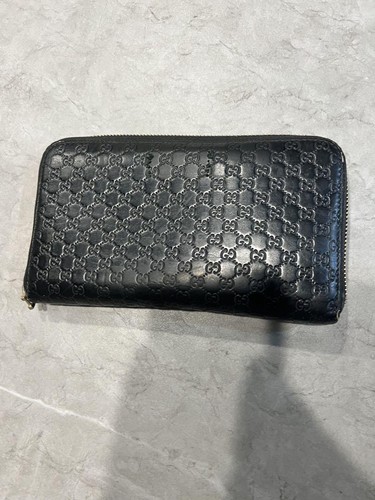 GUCCI lange Geldbörse schwarz Leder