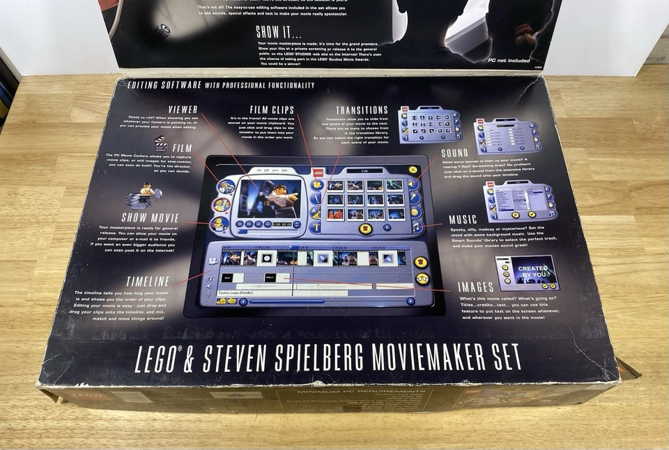 LEGO Studios: Conjunto de Cineasta Steven Spielberg (1349) Bolsas Seladas NOVO NA CAIXA RARAS! - Imagem 3 de 4