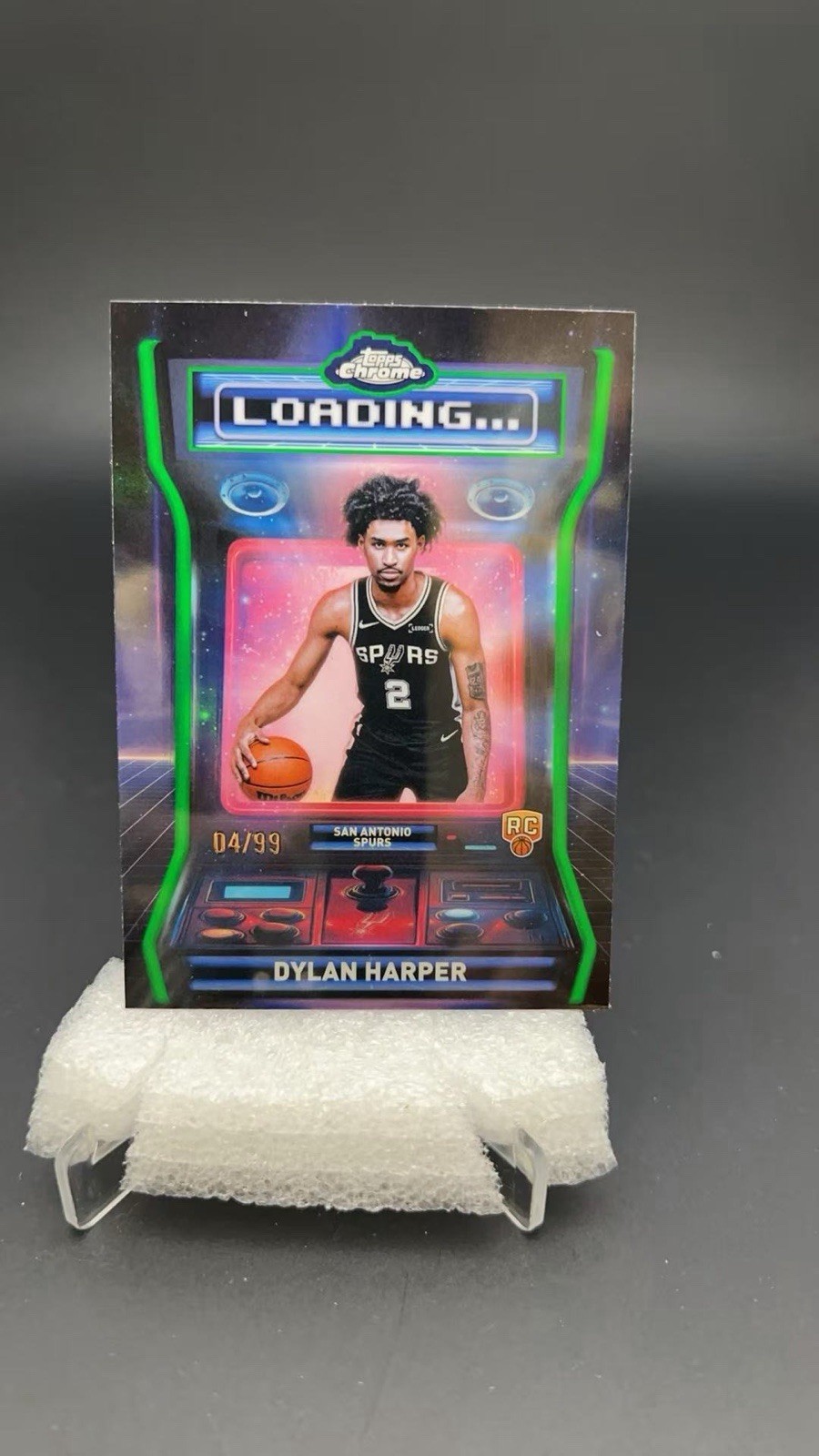 Dylan Harper 2025-26 Topps Chrome NBA Loading Green Refractor /99 RC #19083 JC