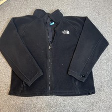 North Face Jacket Youth Small Black Fleece Full Zip Outdoor Layer Warm