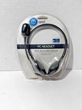onn. 3.5 mm PC Stereo Headset with Built-in Microphone, Black