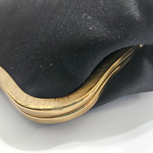 VTG Julius Garfinkel & Co. Washington DC MM Pure Silk Black Clutch Purse Handbag - Picture 13 of 18