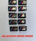 10 AUTOCOLLANT STICKERS 3D  Logo BMW M Motorsport JANTES VOLANT 17mm X 9mm