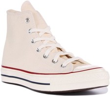 Converse 162053C Chuck 70s Hi Unisex Canvas Sneakers In Beige Size US 5- 14