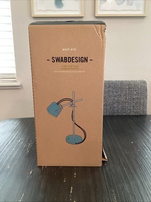 West Elm Industrial Lamp Pale Blue Open Box No Lightbulb