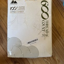 Mayfair Linen 600 Thread Count 100 Egyptian Cotton Queen Fitted Sheet White