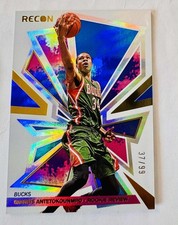 Giannis Antetokounmpo 2021-22 Panini Recon Rookie Review Blue Parallel /99