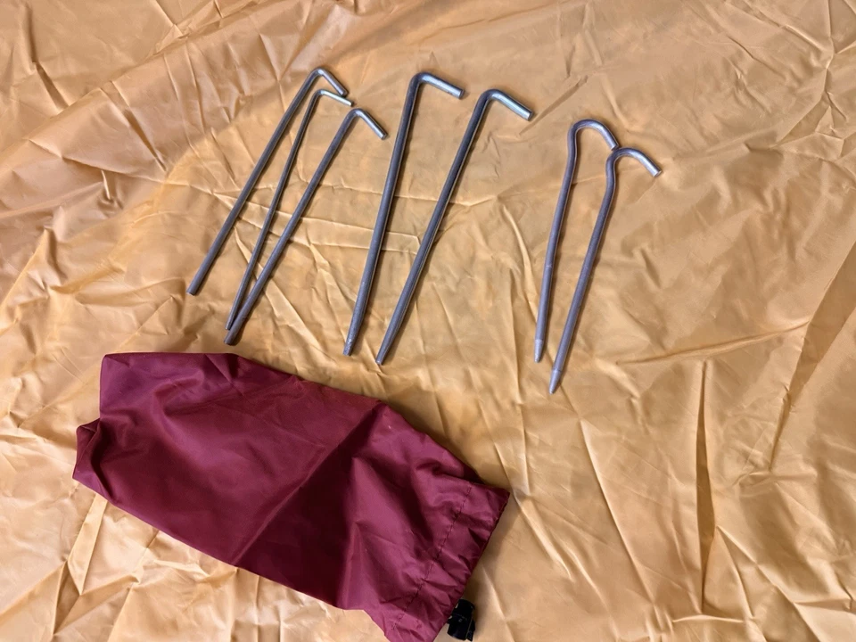 Lona Big Agnes Deep Creek mediana amarilla/roja impermeable refugio versátil Foto 4 de 4