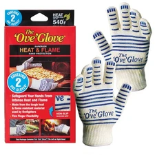 Ove Glove Heat & Flame Resistant Gloves 2-Pack - Superior Hand Protection