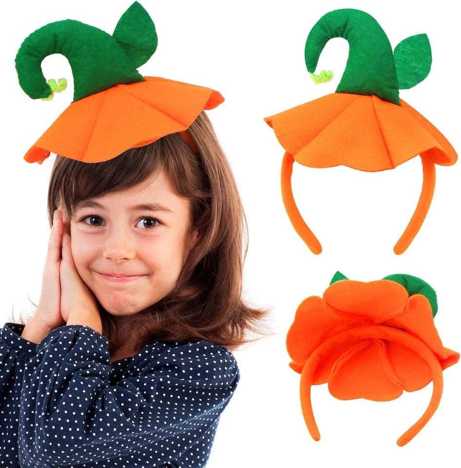 Halloween Pumpkin Headband Costume Headwear Yellow - Image 3 of 4