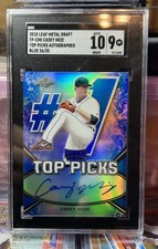 CASEY MIZE 2018 LEAF METAL DRAFT TOP PICKS AUTO RC SGC Graded MINT 9 🔥 #’d /35