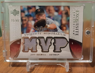 JEFF BAGWELL 2006 EXQUISITE COLLECTION JB2 TRIPLE JERSEY 23/45 ASTROS HOF