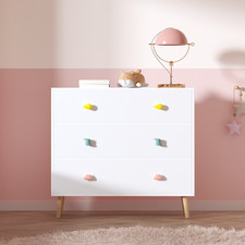 3 Drawer Dresser Baby Nightstand for Bedroom Storage Cabinet for Toddler Child