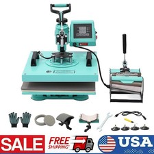 15"x15" 6 in 1 T-Shirt Heat Press Machine Transfer Sublimation Mug Hat Plate