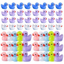  75 Pcs Mini Animal Figures Garden Miniature Figurine Figurines Tiny Resin Ducks