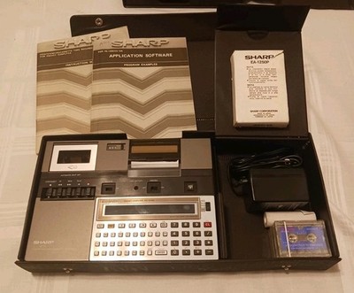 Sharp PC-1250A CE-125 Pocket Computer Complete In Case Vintage 