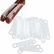 50 PCS Clear Non-Slip Rubber Clothes Hanger Grips Transparent Strips Pads
