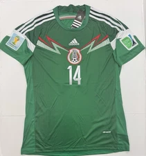2014 Mexico Home Retro Jersey Chicharito #14 Vintage Iconic Green Mexico 2014
