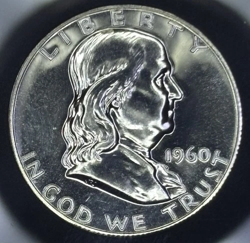 1960 Ben Franklin Half Dollar 90% Silver Proof Beautiful Coin