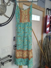 Fun Summer Dress, Blue With Floral Pattern