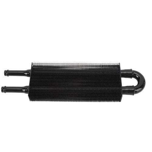  Black 2 Row Transmission Oil Cooler Aluminium Alloy 233mm Universal Engine Oil - Bild 5 von 12